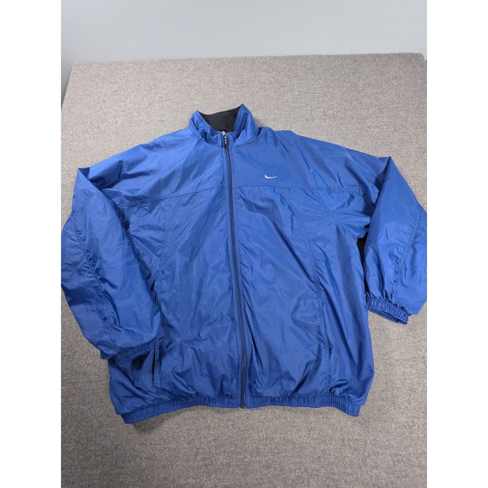 Nike Retro 90s Windbreaker Jacket Mens XL Blue Full Zip Mesh Lined Sportswear